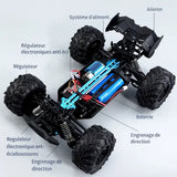Voiture tout-terrain Versi RC avec LED télécommandé Ortilia